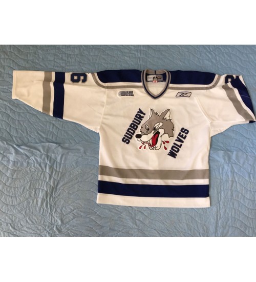 Custom OHL Sudbury Wolves 26 Steven Landry Hockey Jersey White